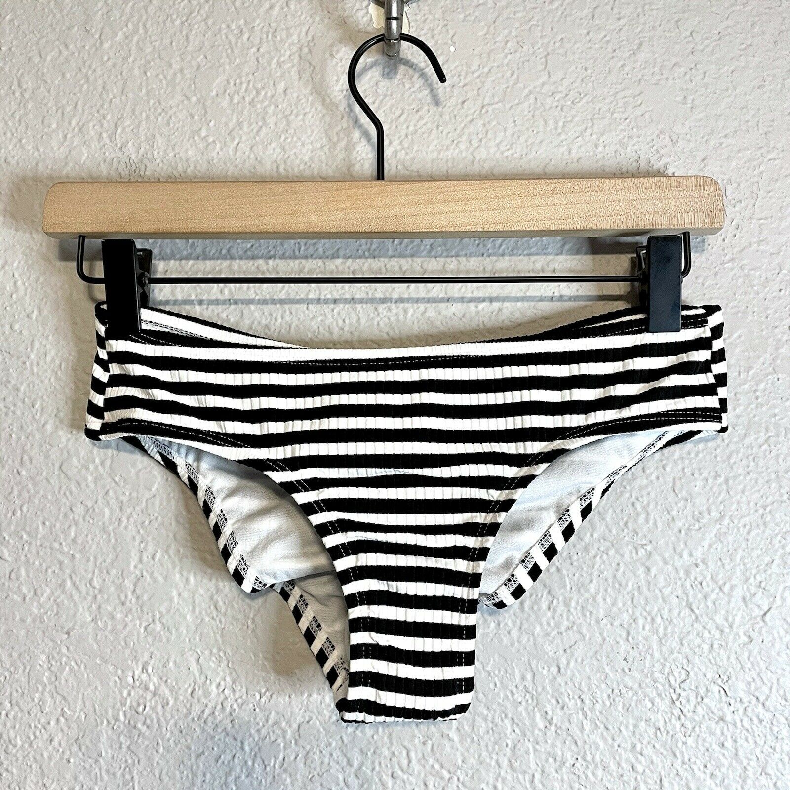 Striped Cheeky Bikini Swim Bottom