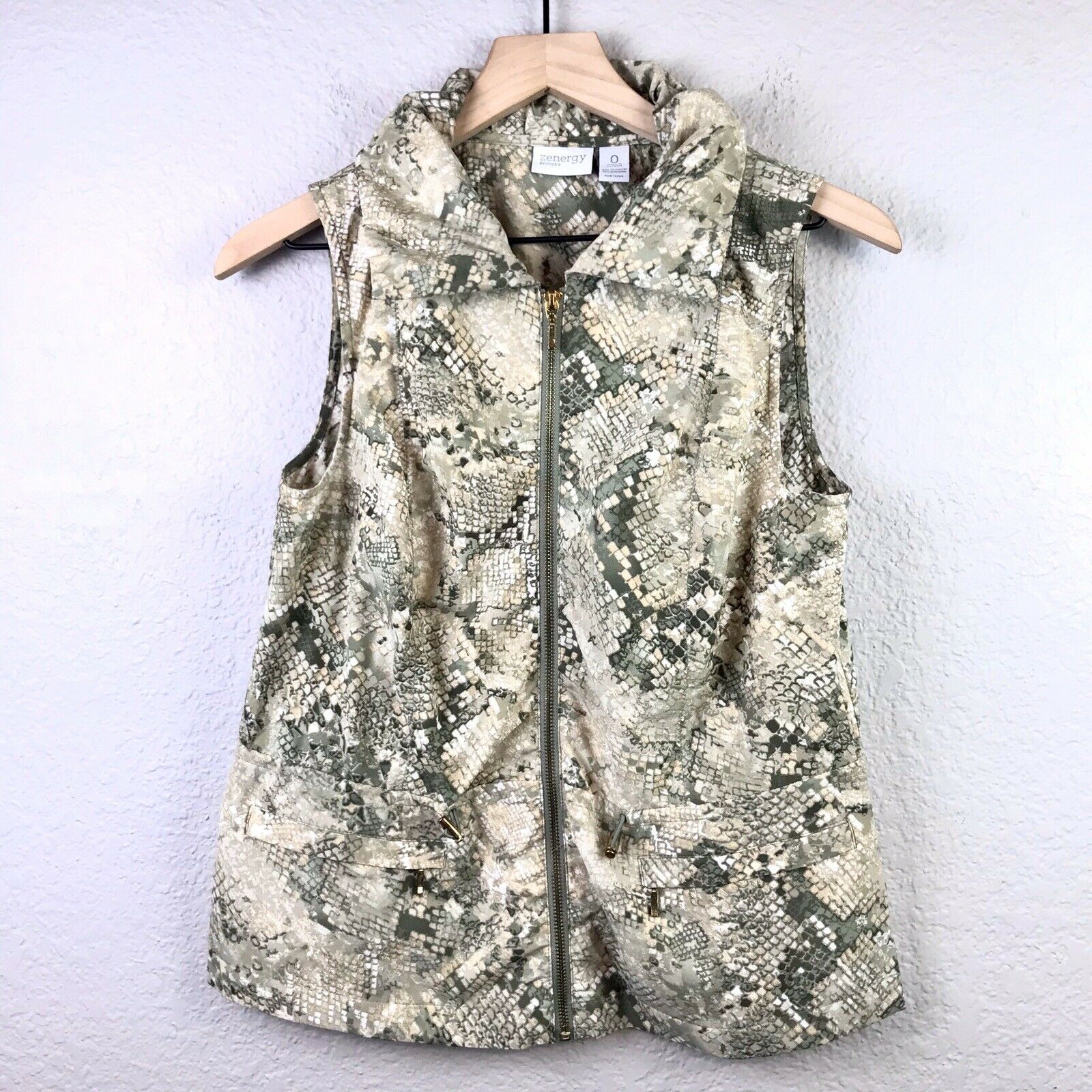 Metallic Shimmer Snakeskin Vest