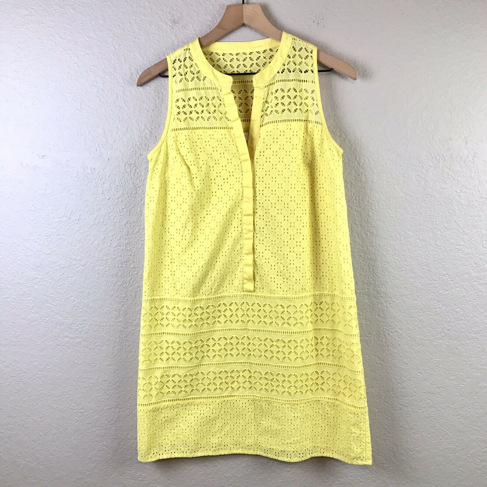 Eyelet Overlay Shift Dress