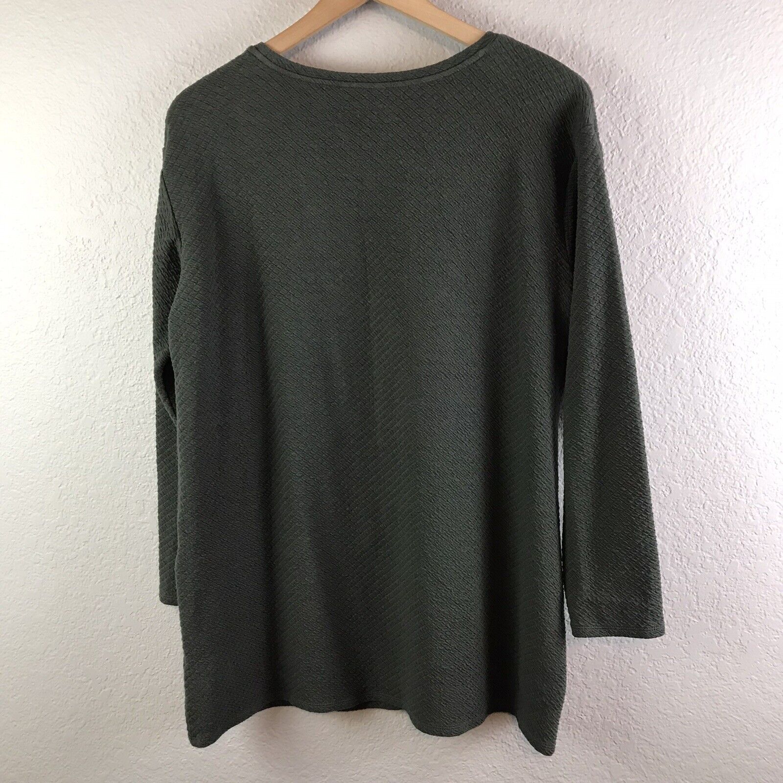 Texture Knit Pocket Tunic Top