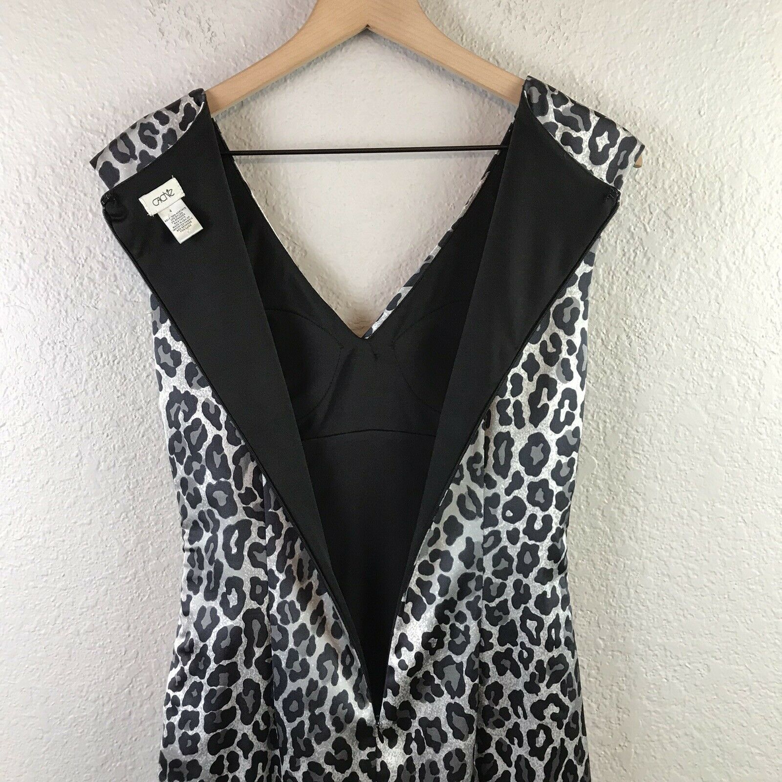 Leopard Print Satin Dress