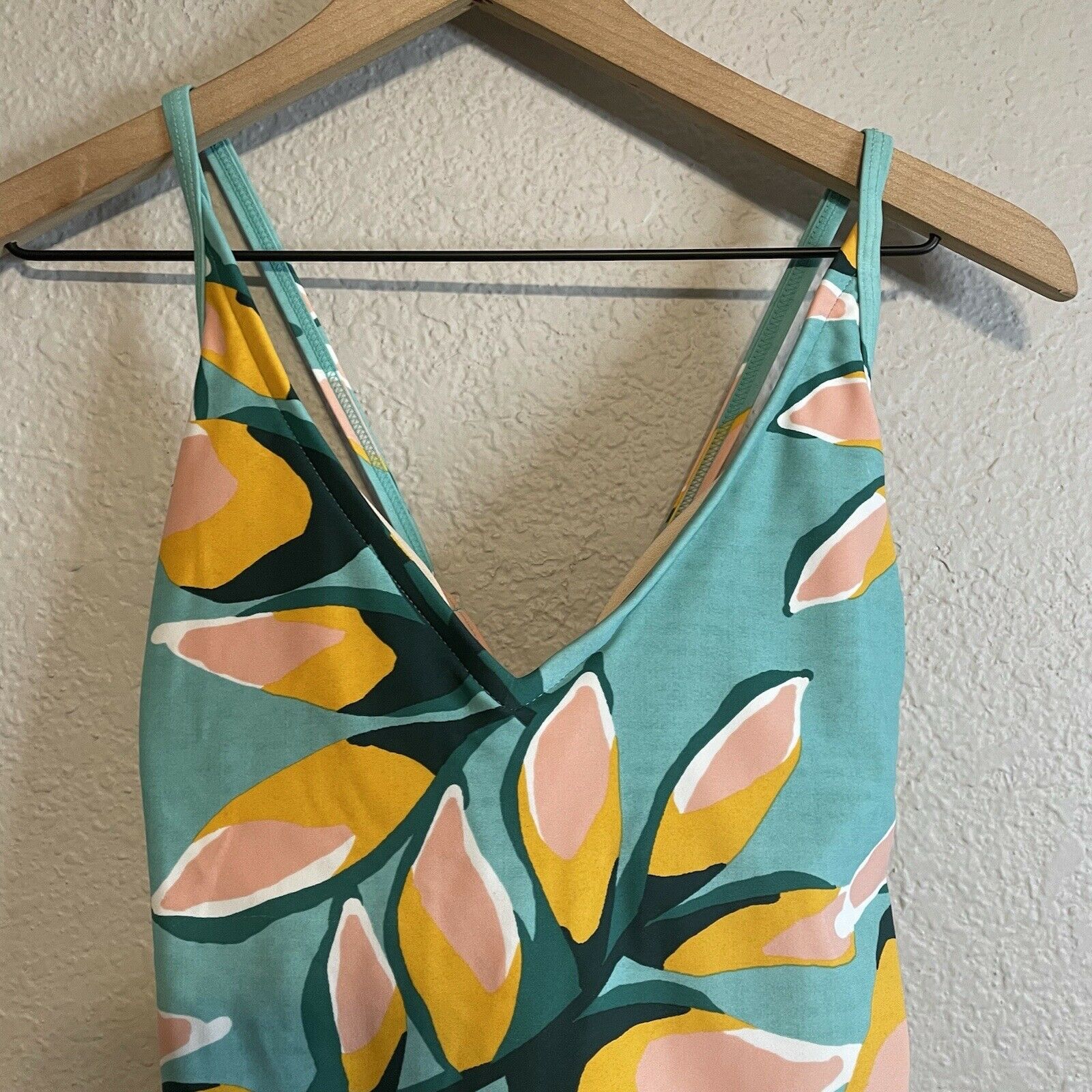 Leaf Print One Piece Swimsuit