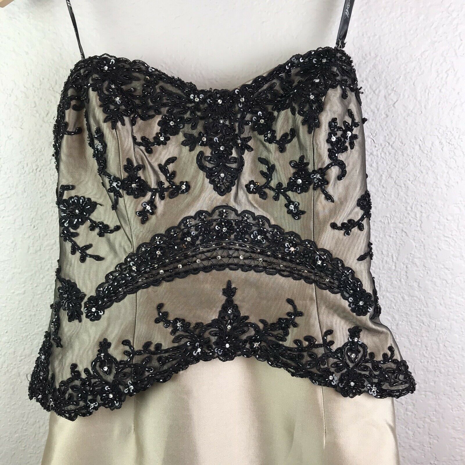 Beaded Black Lace 3pc Formal Dress