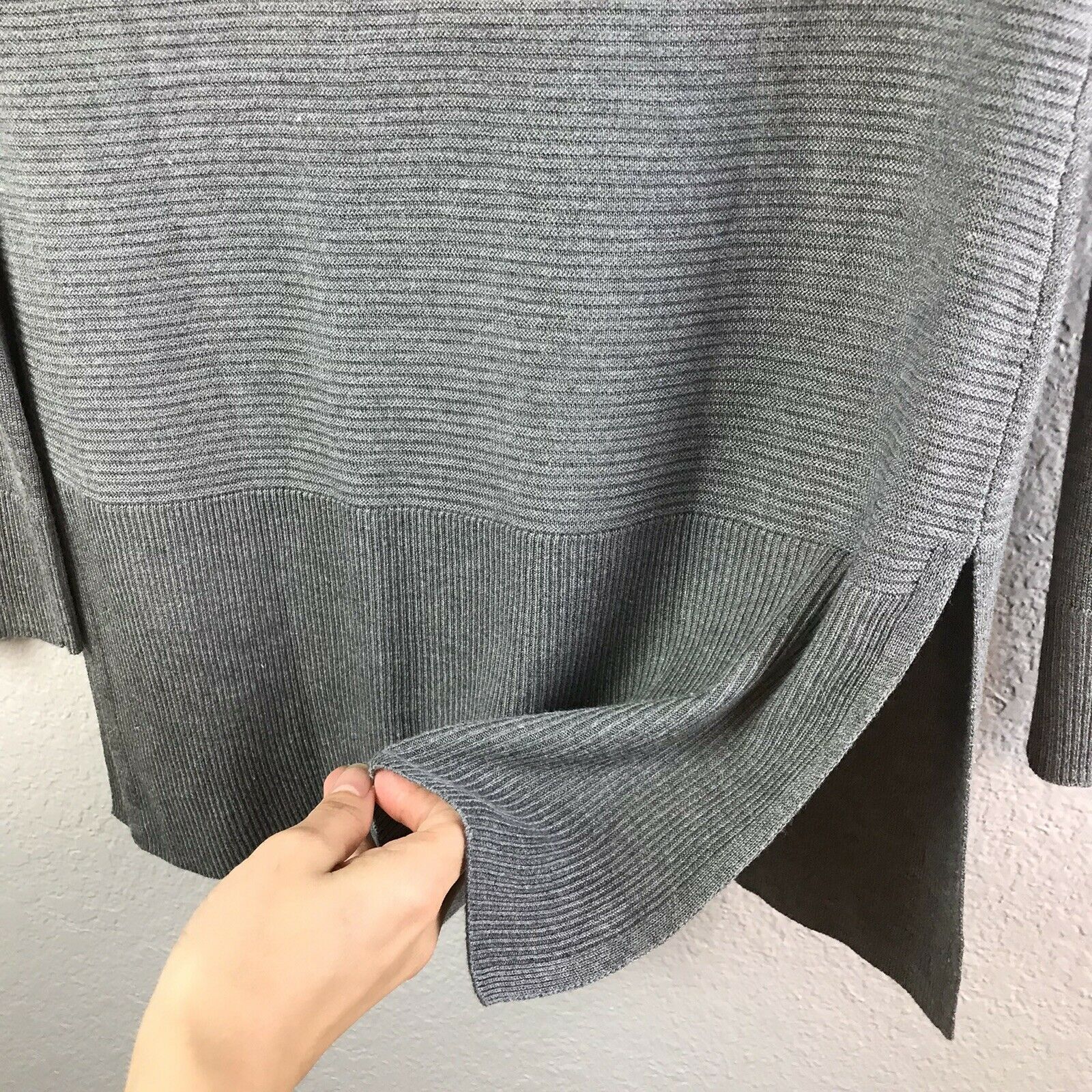 Cowl Neck Ribbed Sweater