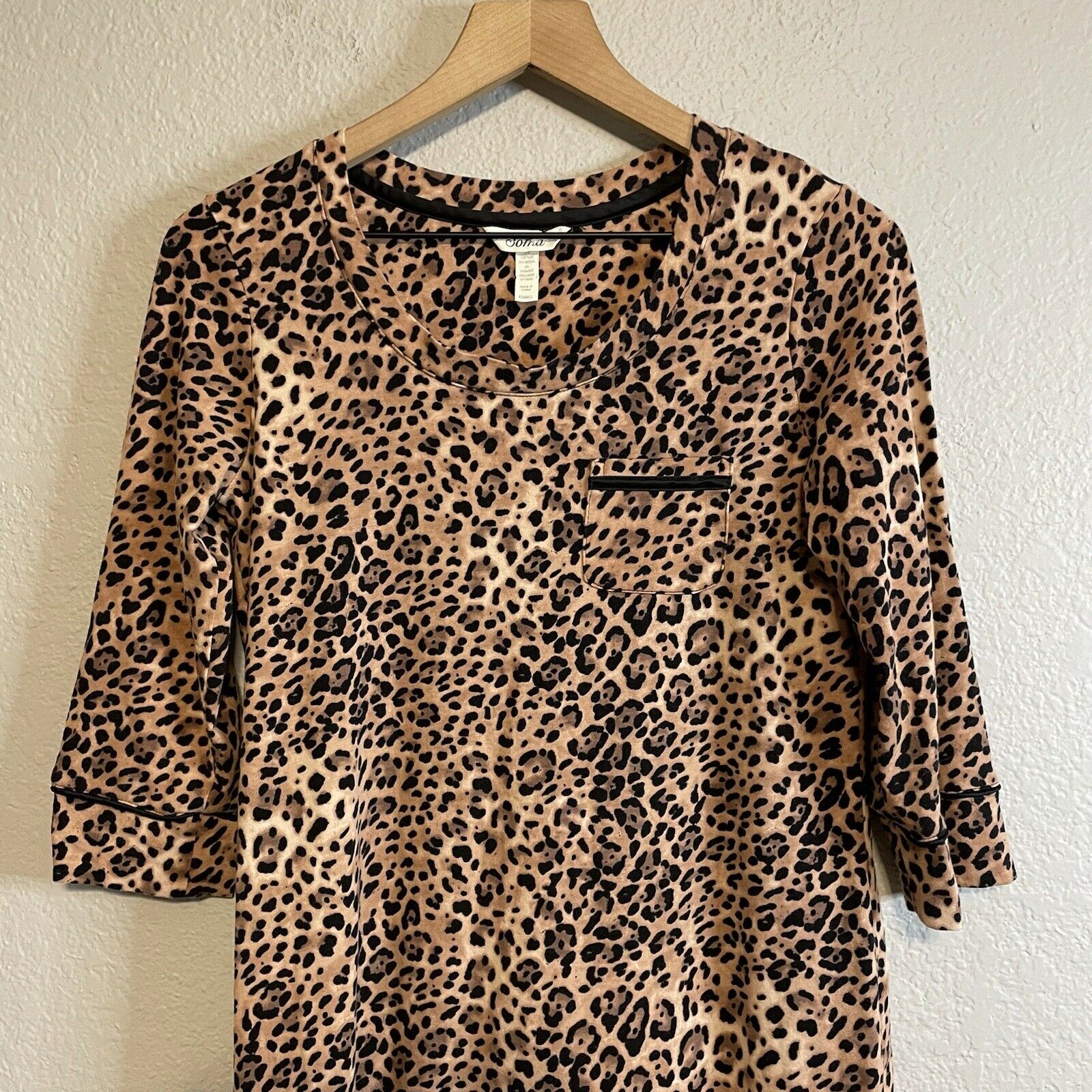 Leopard Pajama Shirt Dress