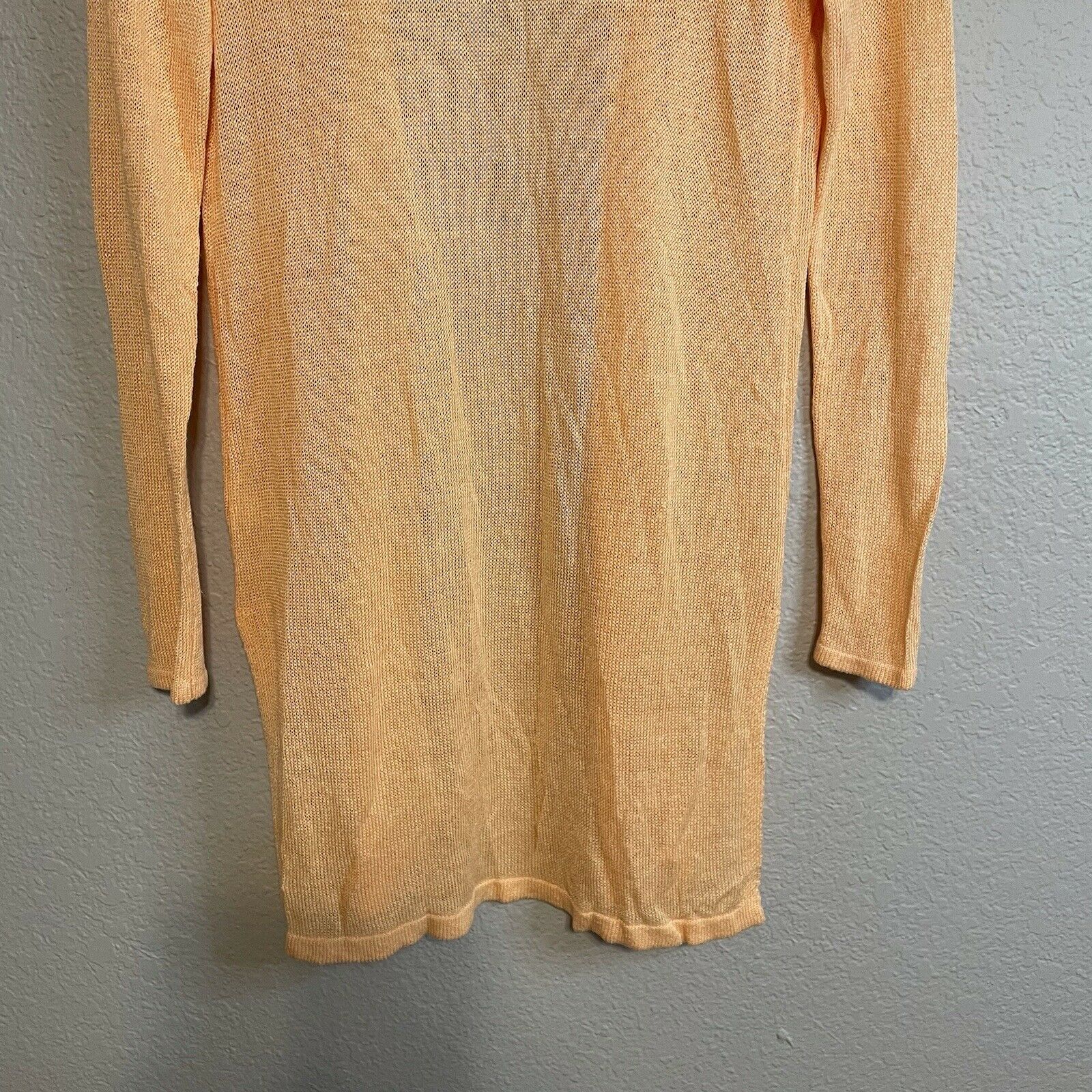 Linen Blend Open Knit Cardigan