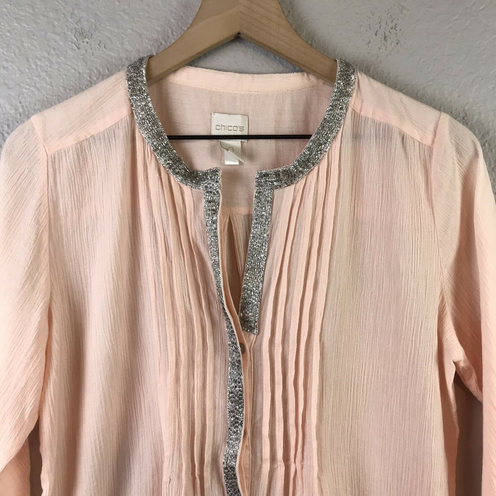 Beaded Button Up Blouse