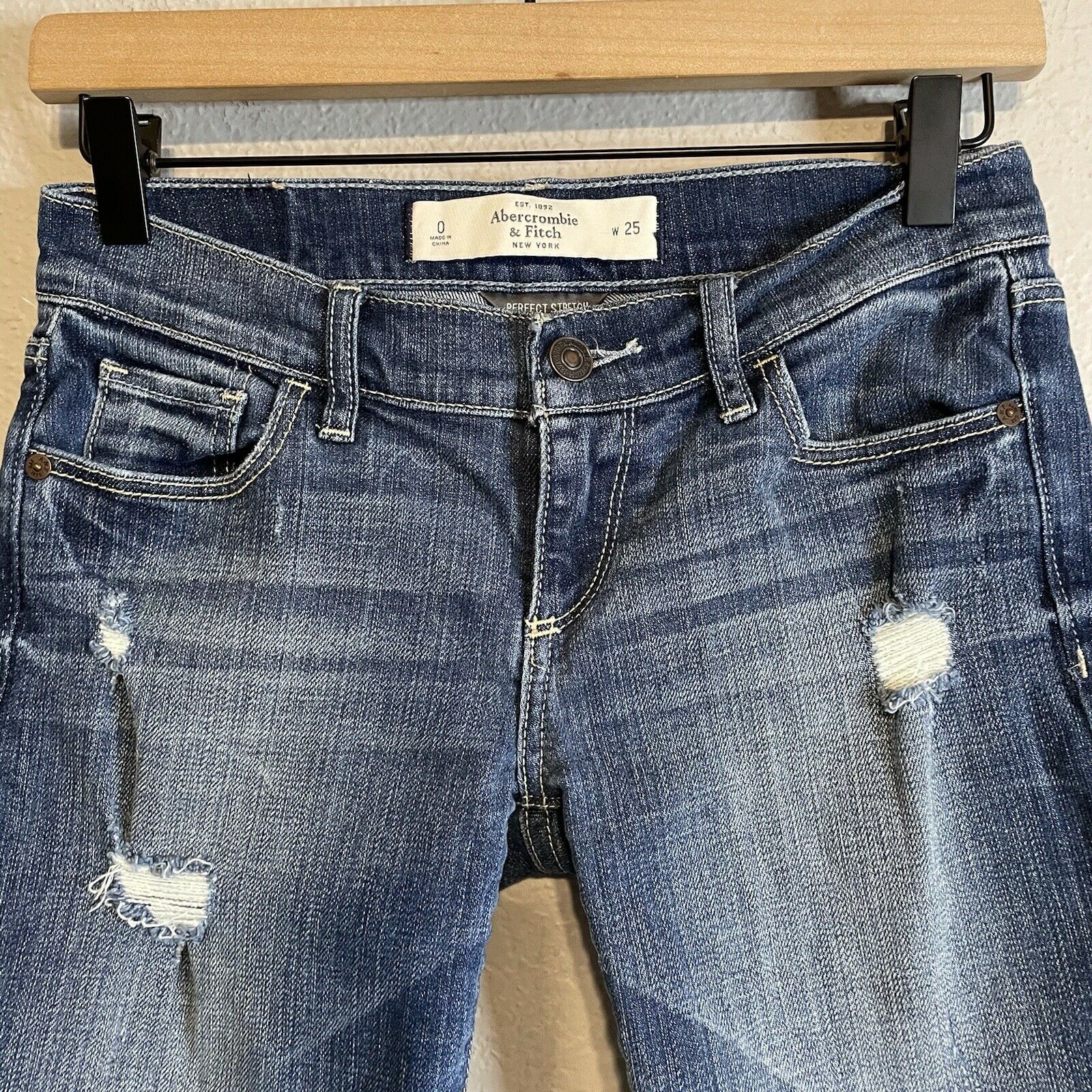 Distressed Bermuda Jean Shorts