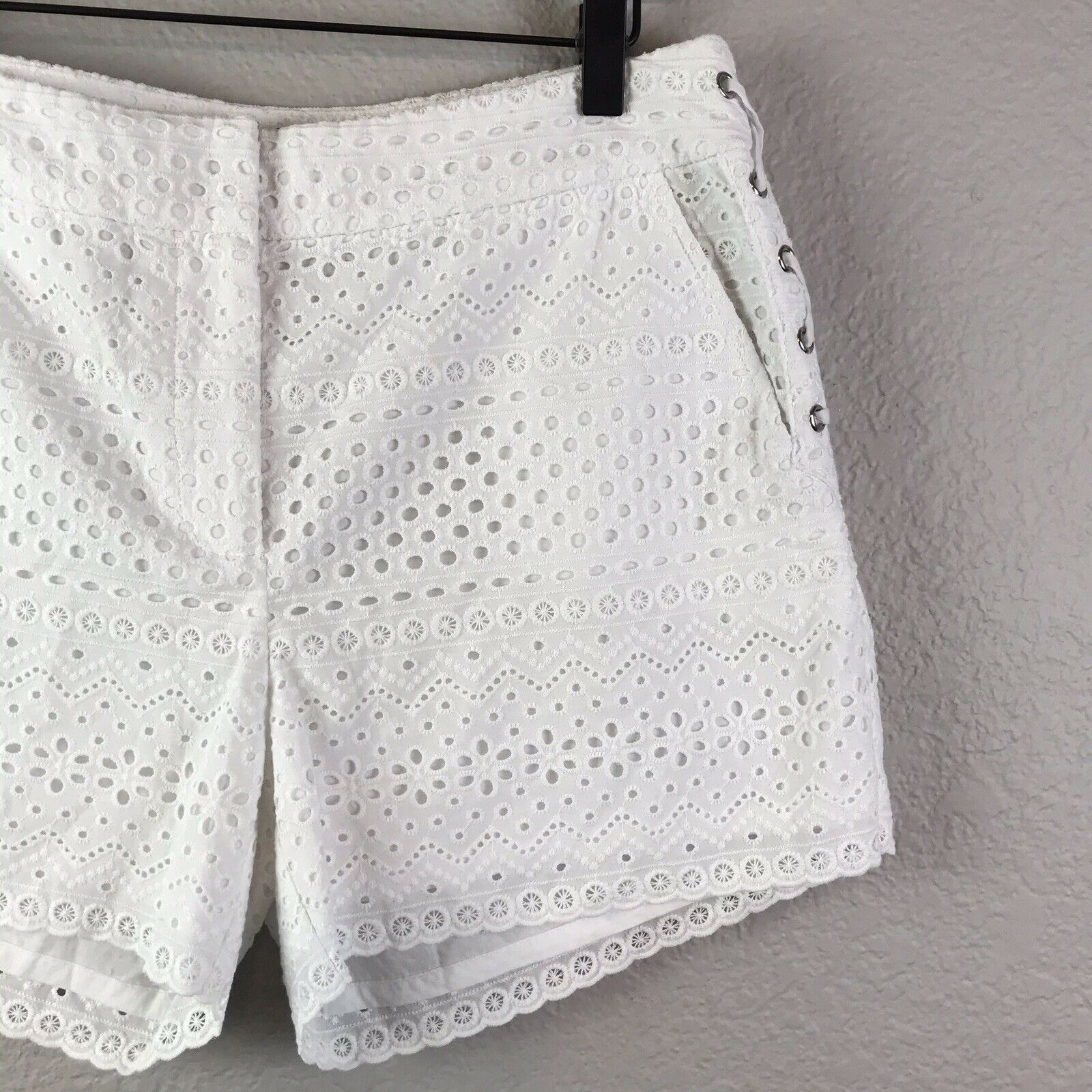 Lace Up Eyelet Shorts