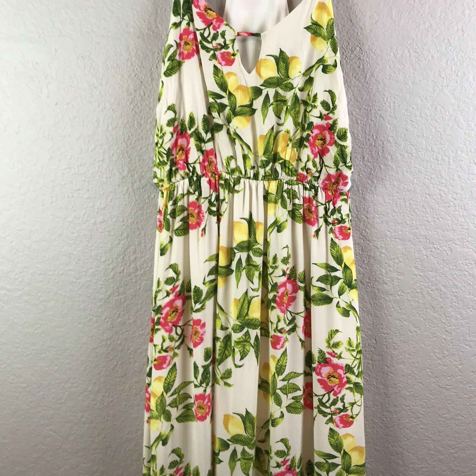 Floral Lemon Maxi Dress