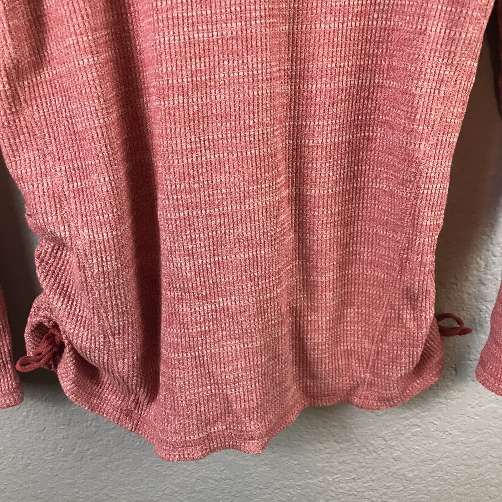 Cowl Neck Waffle Knit Top