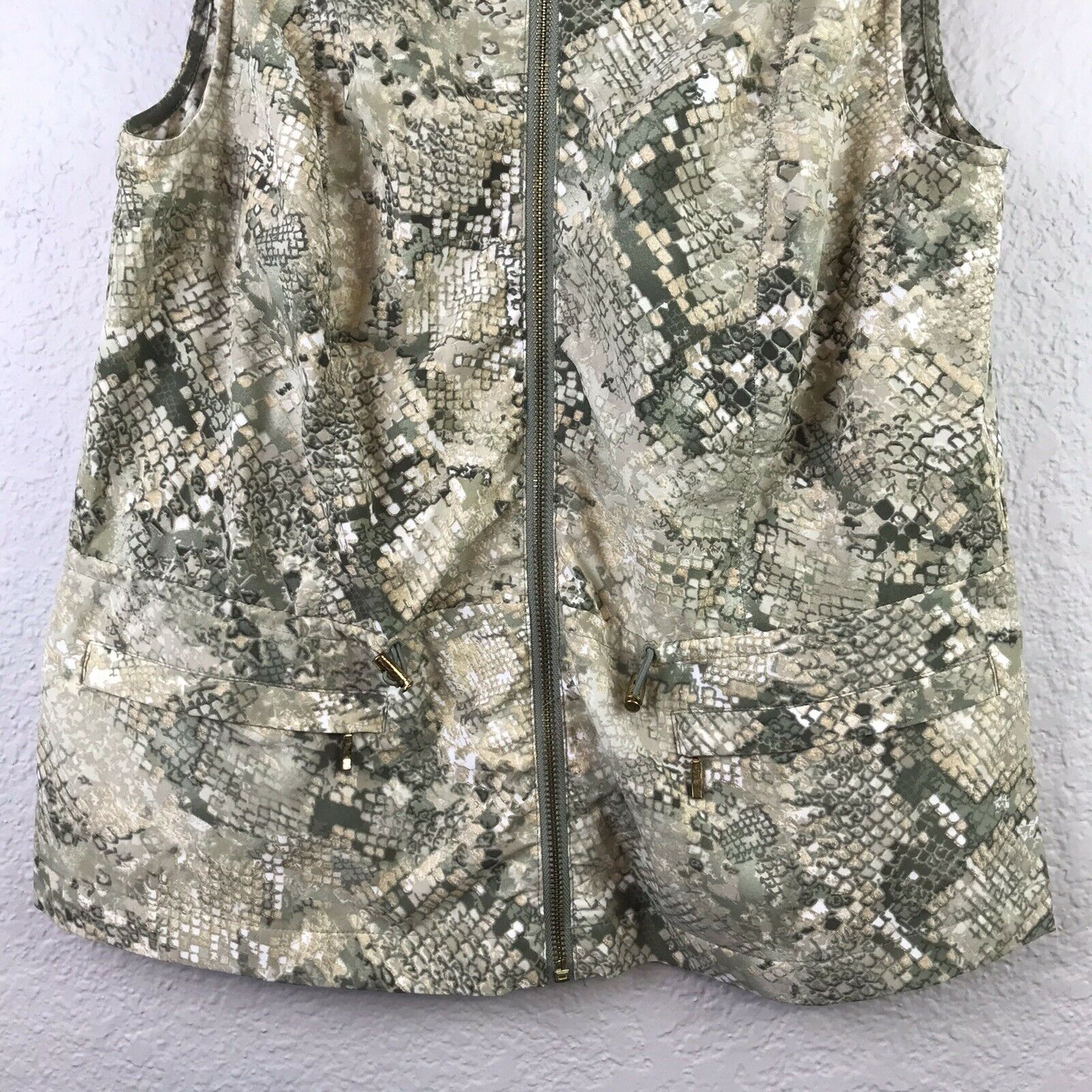 Metallic Shimmer Snakeskin Vest