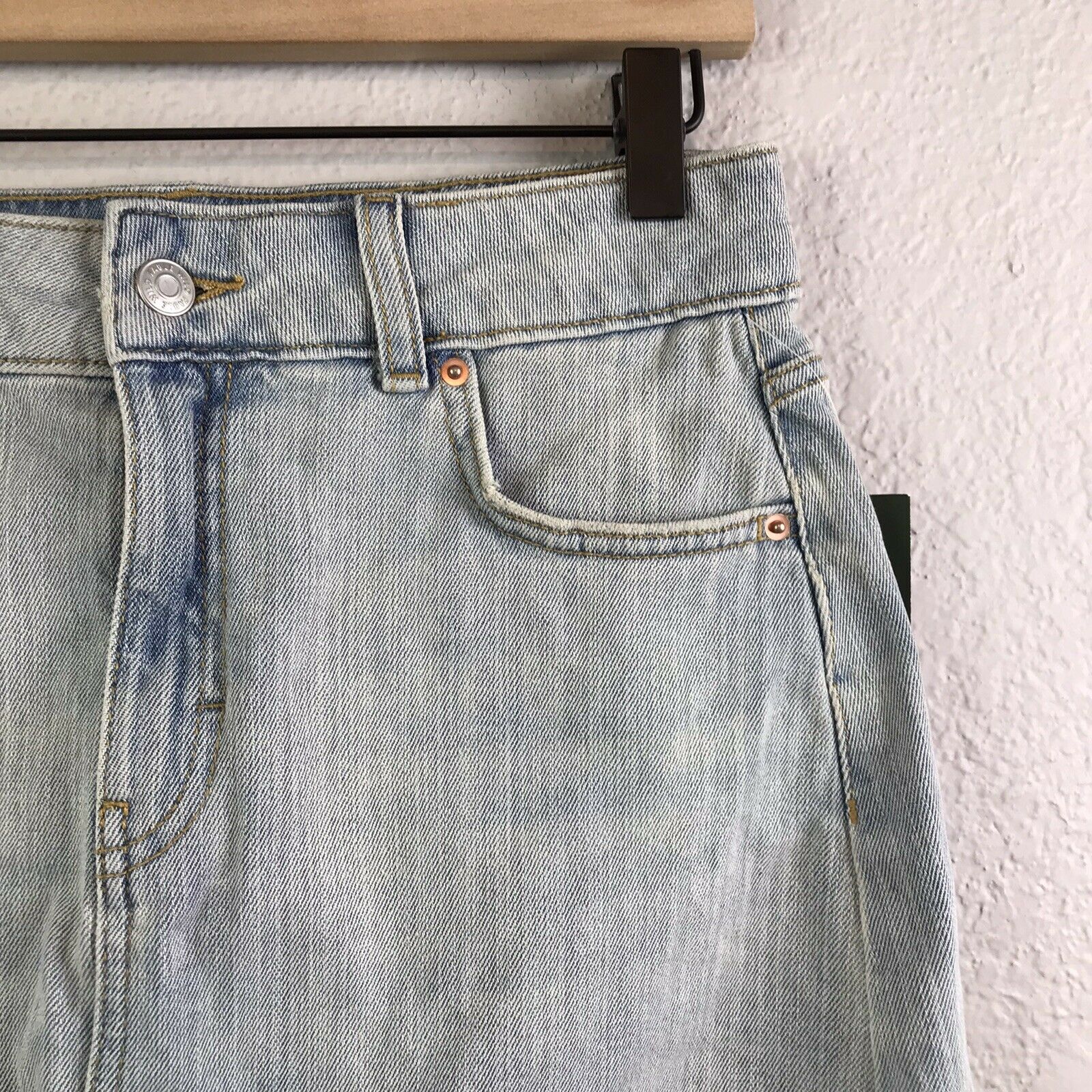 High-Rise Denim Mini Skirt