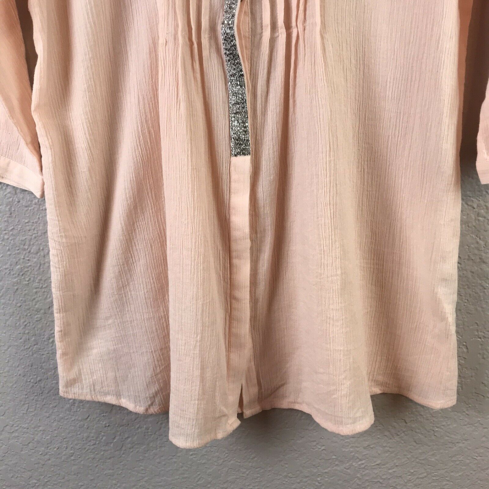 Beaded Button Up Blouse