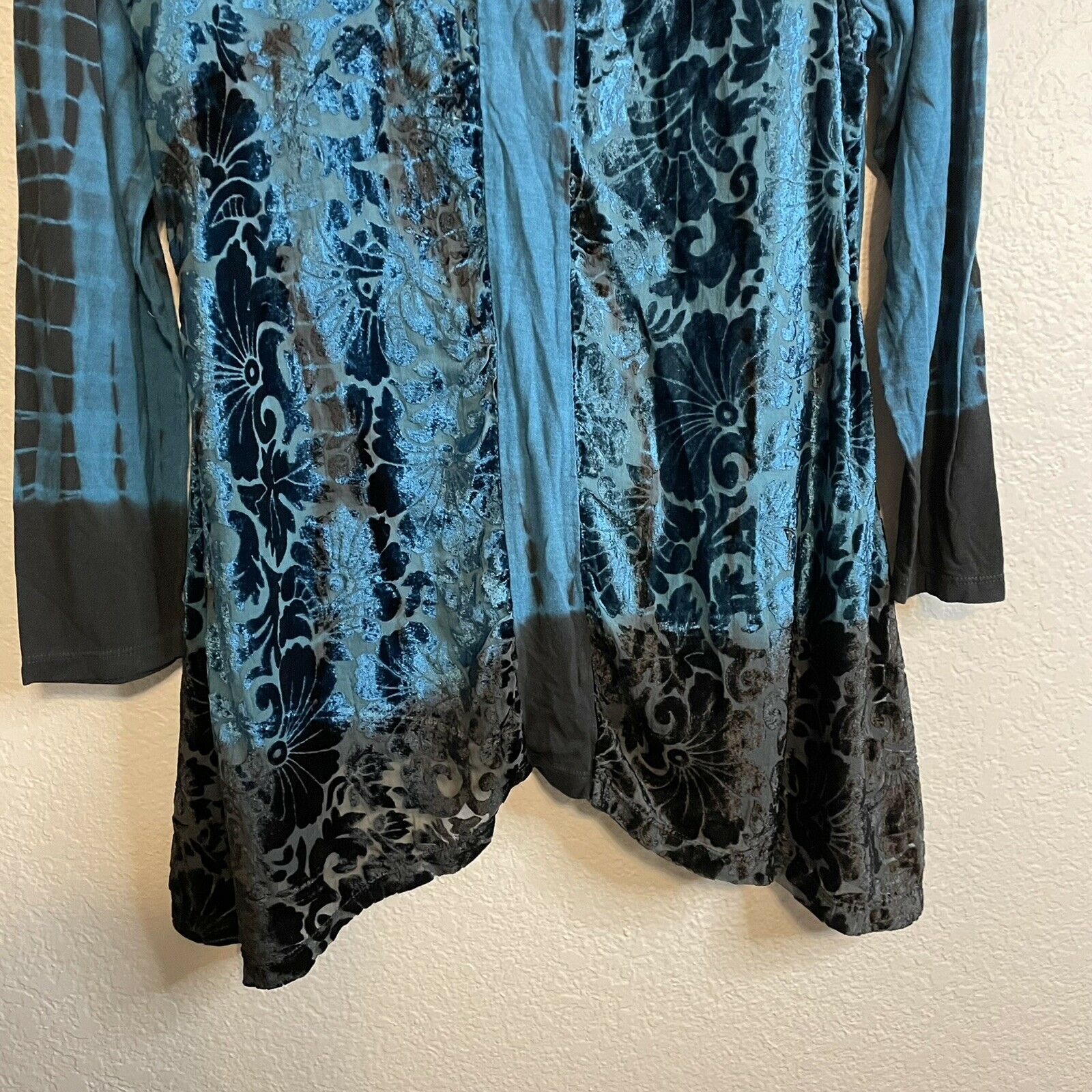 Tie Dye Velvet Front Top