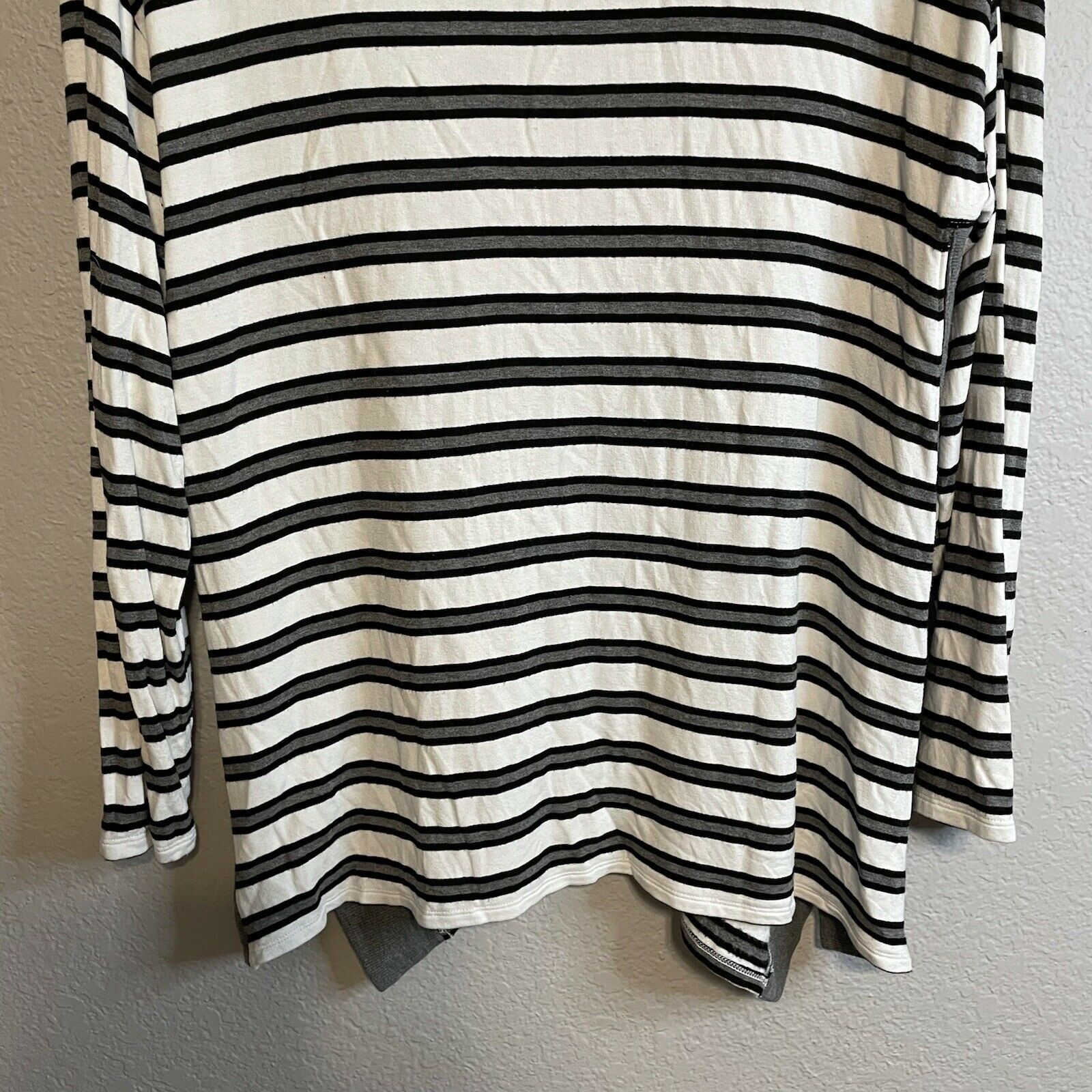 Striped Cowl Neck Sweater