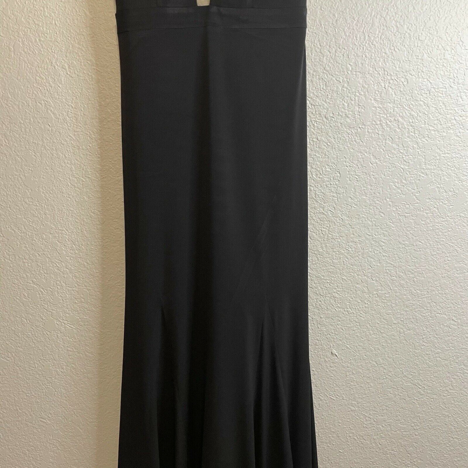 V-Neck Sheer Panel Maxi Formal Gown