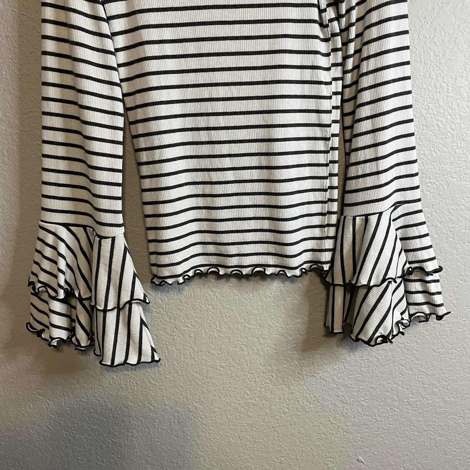 Striped Bell Sleeve Top