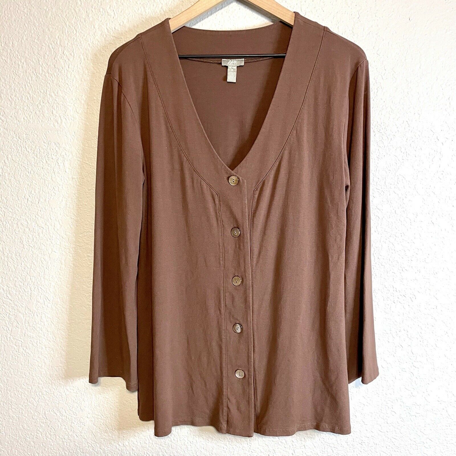 V-Neck Button Front Cardigan