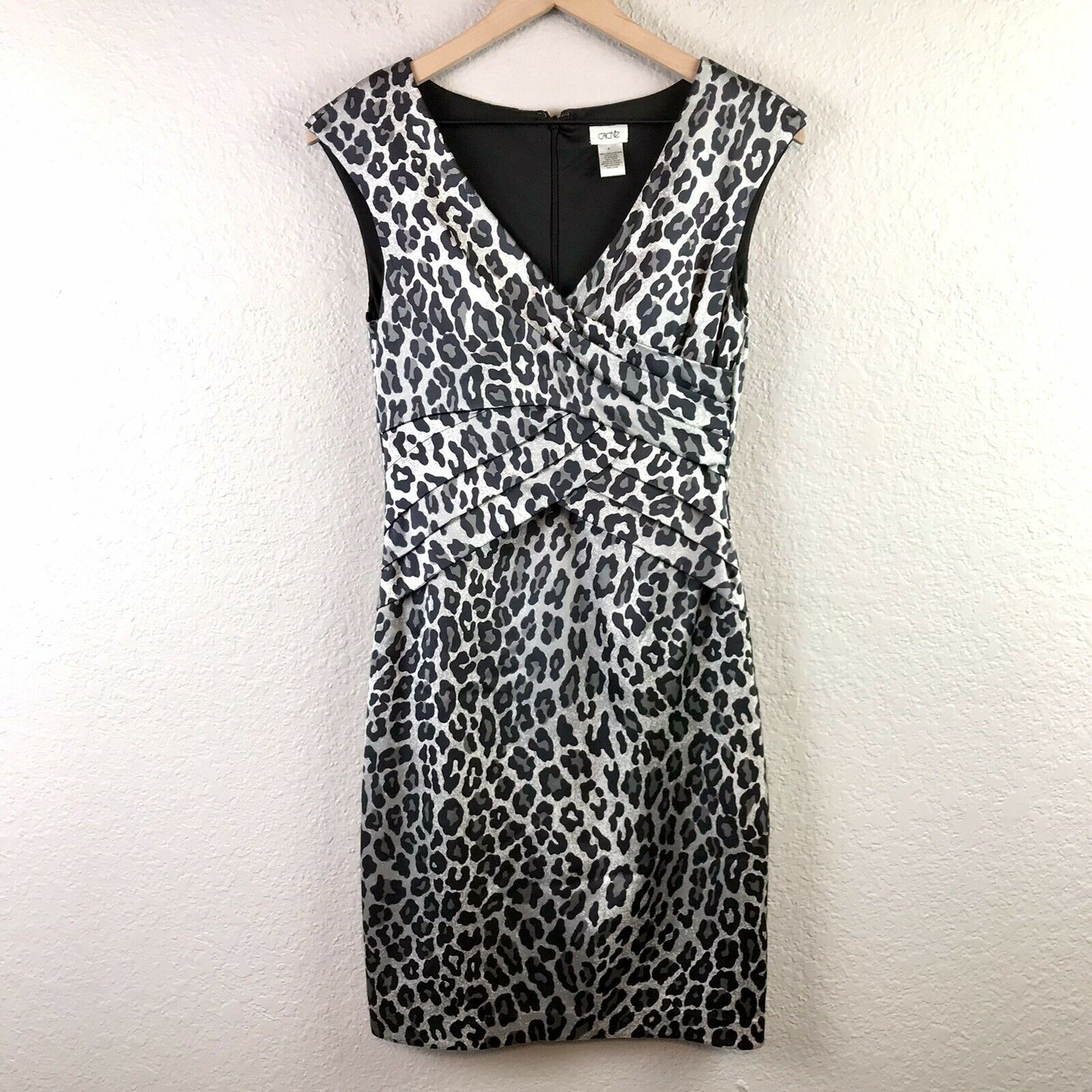 Leopard Print Satin Dress