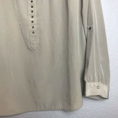 Bronze Rivet Popover Blouse